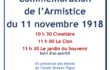 Commémoration de l'Armistice du 11 novembre 1918