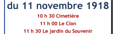 Commémoration de l'Armistice du 11 novembre 1918