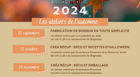 Programme des ateliers Zéro déchet